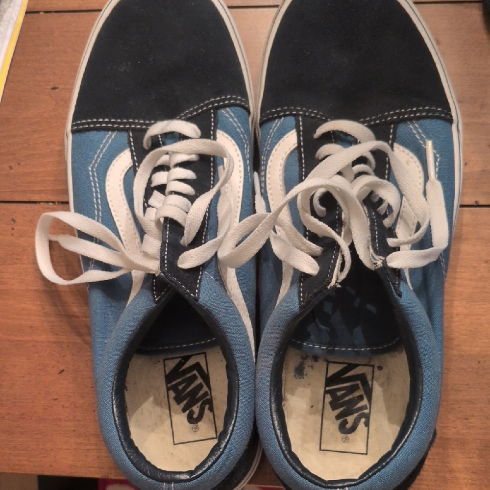 Vans Two-Tone Blue and Black Sneakers